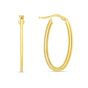 14K Gold Oval Concentric Hoops