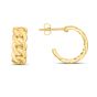 14K Chunky Curb C Hoops