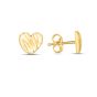 14K Scribble Heart Studs