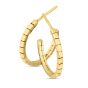 14K Brick Omega Hoop Earrings