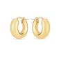 14K Small Puffy Hoops