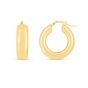14K Medium Puffy Hoops