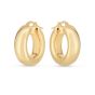 14K Medium Puffy Hoops