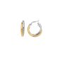 14K Two-tone Gold Polished Double Row Hoop Earring