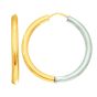 14K Gold Diamond Cut Hoop Earring