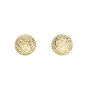 14K Gold Diamond Cut Post Earring