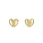 14K Gold Small Polished Heart Post Earring
