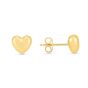 10K Gold Small Heart Post Earrings