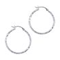14K Gold 2mm Diamond Cut Hoop Earring
