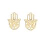 14K Gold Hamsa Stud Earring