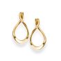 14K Gold Drop Freeform Earring
