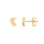 14K Gold Moon Stud Earring