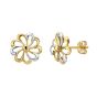 14K Gold Flower Stud Earring