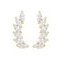 14K Gold Marquise CZ Ear Climber