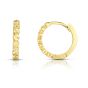 10K Gold Round Huggie Earrings