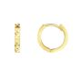 14K Gold Diamond Cut Huggie Earring