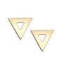 14K Gold Polished Open Triangle Stud Earring
