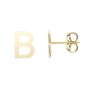 14K Gold Initial B Stud Earring