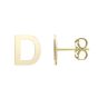 14K Gold Initial D Stud Earring