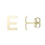 14K Gold Initial E Stud Earring