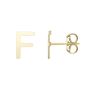 14K Gold Initial F Stud Earring
