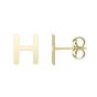 14K Gold Initial H Stud Earring