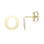 14K Gold Initial O Stud Earring