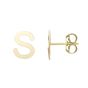 14K Gold Initial S Stud Earring