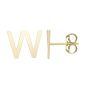 14K Gold Initial W Stud Earring