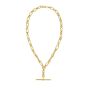 14K Gold Y Necklace with T-Bar 