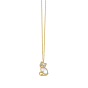 14K Gold Prosecco Kitten Necklace