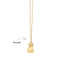 14K Gold Prosecco Kitten Necklace