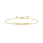 14K Diamond Twisted Bar Bracelet
