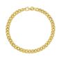 14K Italian Cable & Shiny Curb Link Bracelet