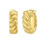 14K Cable Coissant Hoops