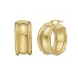 14K Twisted Barrel Hoops