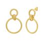 14K Twisted Up Door Knocker Earrings