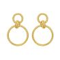 14K Twisted Up Door Knocker Earrings