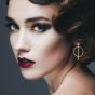14K Gold Geometric Drop Earrings