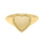 14K Gold Popcorn Bead Heart Ring