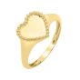 14K Gold Popcorn Bead Heart Ring