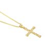14K Gold Twisted Cross Pendant