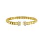 14K Diamond Rondel Ends Venetian Cuff