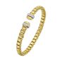 14K Diamond Rondel Ends Venetian Cuff