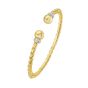 14K & Diamond Ball Cuff Venetian Bracelet