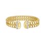 14K & Diamond Double Row Bold Venetian Cuff