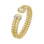 14K & Diamond Double Row Bold Venetian Cuff