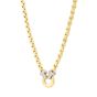 14K Gold & Diamond Venetian Cable Link Necklace