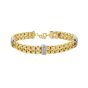 14K TT Venetian Box Double Row Bracelet