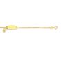 14K Gold Children's Dangling Heart ID Bracelet